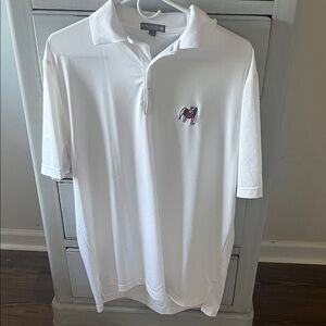 Men’s Peter Millar White University of Georgia (UGA) Polo Shirt